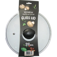 TEXELL Poklopac za tiganj stakleni TGL-26