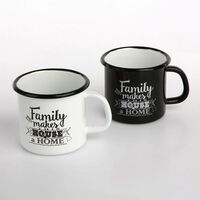 Emajl. lonce 9cm mix black and white 20502779